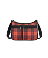 LeSportsac Red Tartan Deluxe Everyday Crossbody Bag Modern Plaid, Black ... - $90.99