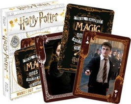 Harry Potter Wands Out Themed Illustrated Poker Size Playing Cards NEW S... - £4.93 GBP