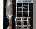Oster Jumbo Steak Knife Set 5 In Triple Riveted Rosewood Handles Forged - $33.99