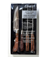 Oster Jumbo Steak Knife Set 5 In Triple Riveted Rosewood Handles Forged - €29,51 EUR