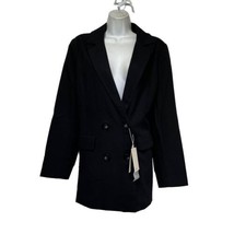 silent memo Black Obsidian Double Breasted Blazer Jacket Size M - $74.24