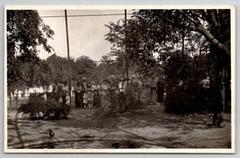 RPPC Peakcock Displays Feathers Onlookers c1938 Postcard B23 - $12.95