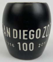 World Famous San Diego Zoo Wild Animal Safari Park Shot Glass Black Etch Ceramic - £12.45 GBP