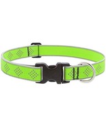 Lupine Reflective Dog Collar 1&quot; Wide Green Diamond Adjusts from 16&quot; to 28&quot; - $27.98