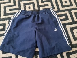 Mens Blue Adidas Performance Essential Climalite Shorts Large Express Shipping - £17.92 GBP