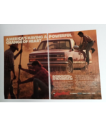 1988 Chevy GM Heartbeat of America Trucks Vtg Magazine Cut Print Ad (2 P... - £6.28 GBP