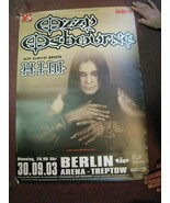 Ozzy Osbourne Poster Black Sabbath HIM Berlin Arena Treptow Osborne - $178.94