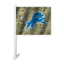 NFL Detroit Lions Camo Car Flag Football New - £8.76 GBP