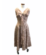 Vintage 1950s Jerry Gildan Spectator Women’s Fit &amp; Flare Dress Pink Cott... - £81.94 GBP