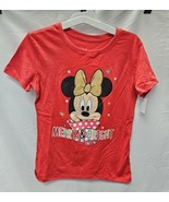 Disney Minnie Mouse &quot;Merry&amp;Bright&quot; Girls Red SzL(10/12) Christmas T-Shir... - $12.29 CAD