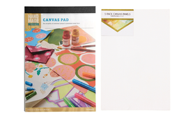 NEW Canvas Art Pad 10 sheets &amp; 5 Panels Painting Bundle Lot 9 x 12 inches - $9.95