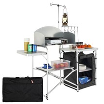 VEVOR Camping Kitchen Table, Folding Outdoor Cooking Table with Storage ... - $106.42
