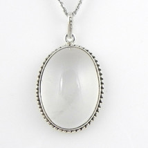 Solid 925 Sterling Silver Moonstone Pendant Necklace Women PSV-1537 - £31.00 GBP+