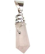 Rose Quartz Spiral Wrap Pendant! - $11.83