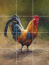 rooster chicken country farm animal garden ceramic tile mural backsplash - £47.47 GBP+