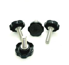 M10 Clamping Thumb Screw Bolts with Black Rosette Round Knob Multiple Sizes 10mm - £9.36 GBP+