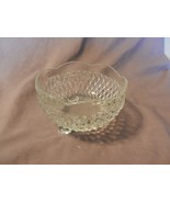 Vintage Glass Footed Candy Dish Diamond Pattern Scalloped Edges (M - £31.87 GBP