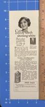 Vintage Print Ad Pyorrhocide Powder Pyorrhea Lovely Teeth Shining White ... - £7.64 GBP