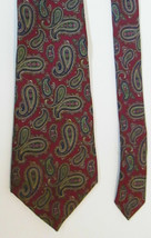 Men&#39;s Vintage &quot;Visions&quot; Retro Tie Burgundy Paisley - $7.50