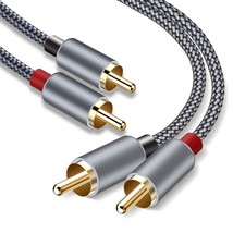Rca Cable, 2-Male To 2-Male Rca Audio Stereo Subwoofer Cable [2Pack,Hi-F... - £14.84 GBP