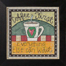 DIY Mill Hill Coffee First Mug Cup Counted Cross Stitch Kit - $23.95