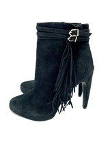 Sam Edelman Boots Keegan Suede Leather Fringe Ankle Platform Booties 7.5 SH16 - $31.20