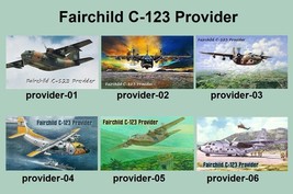 6 Different Fairchild C-123 Provider Warplane Magnets - £78.63 GBP