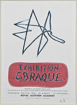 &quot; Exhibition G.Braque 1956 Par Georges Braque Signée Lithographie 25.4cmx17.8cm - £984.27 GBP