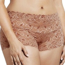  Elomi Jasmine Boy Leg Brief #8418 White, Fawn Coral - $247.32 MXN