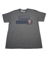 Minnesota Twins Shirt Mens L Gray MLB Baseball Team Graphic Tee - £17.89 GBP