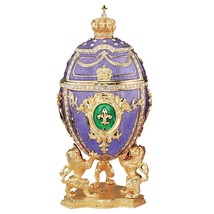 Faberge Fleur-de-Lis Enameled Egg Replica - £84.88 GBP