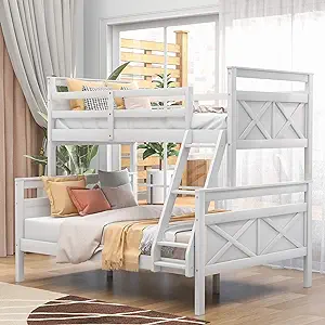 Twin Over Full With Ladder For Kids Adults Bedroom,Can Be Converted Into... - $670.99