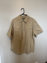 Ecko Unltd Button Down Shirt Size 3XL Military Style Tan - $12.87