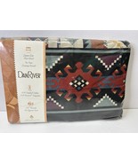 VTG USA Dan River QUEEN Flat Sheet BAKARI Southwestern Print 90&quot; X 102&quot; NOS - $34.99