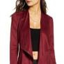 Blanknyc Drape Front Faux Suede Jacket Size Large New - £14.75 GBP