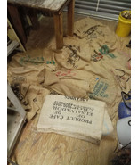 10 Burlap coffee bean 100 percent jute sacks 25x38 &amp; 27x44 - $56.02