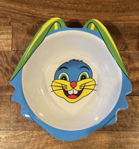 Vintage TRISA Childs Bowl Plastic Bunny Head Cereal Food Ice Cream - £11.50 GBP