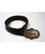 COWGIRL Silver Stars BUCKLE Studded BELT Genuine LEATHER ( 30 ) - £54.28 GBP