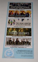 Dred9 Concert Promo Card Pomona 2011 Underoath The Horrors The Dear Hunter - £15.46 GBP