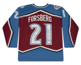 Peter Forsberg Autographed &quot;855 Career Points&quot; Avalanche M&amp;N Jersey UDA LE 85 - £701.30 GBP