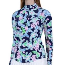 NWT G LIFESTYLE TURTLE COVE NAVY BLUE Long Sleeve Mock Golf Shirt S M L & XL image 4