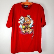 BKYS Designer Embroidered Bear Red Men&#39;s Tee Shirt Sz 3XL - £22.89 GBP