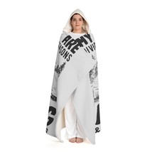 Hooded Sherpa Fleece Blanket | Fuzzy Warmth & Custom Style | Cream Hood | Outdoo - £75.57 GBP+