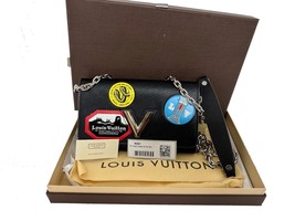 Louis Vuitton Black World Tour Epi Twist Chain Wallet Leather Crossbody Bag - £1,424.34 GBP