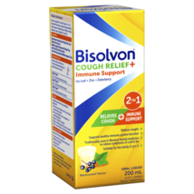 Bisolvon Cough Relief + Immune Support Oral Liquid 200mL – Blackcurrant - £71.85 GBP