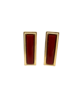 Vintage Sign Jaguar Gold Filled 12K Modern Rectangle Red Agate for Men C... - $1,780.22 MXN