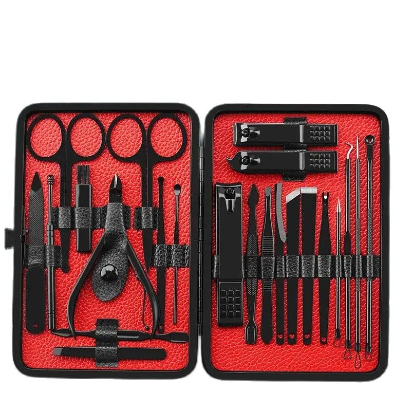 Play Supper Complete 25 Pieces Manicure Set Nail Kit Art Tools Toenail Pedicure  - £35.17 GBP