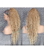 Strawberry blonde mix Human Hair Blend PONYTAIL Hair piece Drawstring Ex... - $931.99 MXN