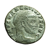 Roman Coin Maxentius Follis Ostia AE22mm Head / Dioscuri 03991 - £28.10 GBP