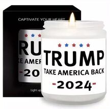 Trump Candle- Lavender- Trump Take America Back MAGA President USA - $11.99
